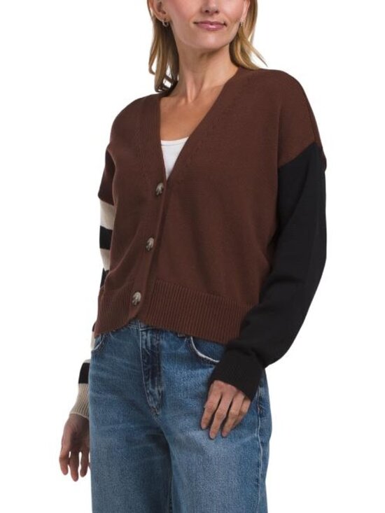 Threads 4 Thought Sweaters - THREADS 4 THOUGHT Cicely Color Block Sweater Knit Cardigan